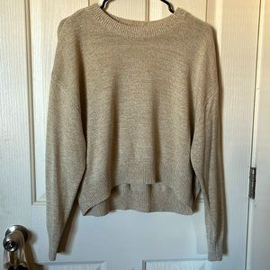Cropped H&M Divided Beige Crewneck Sweater